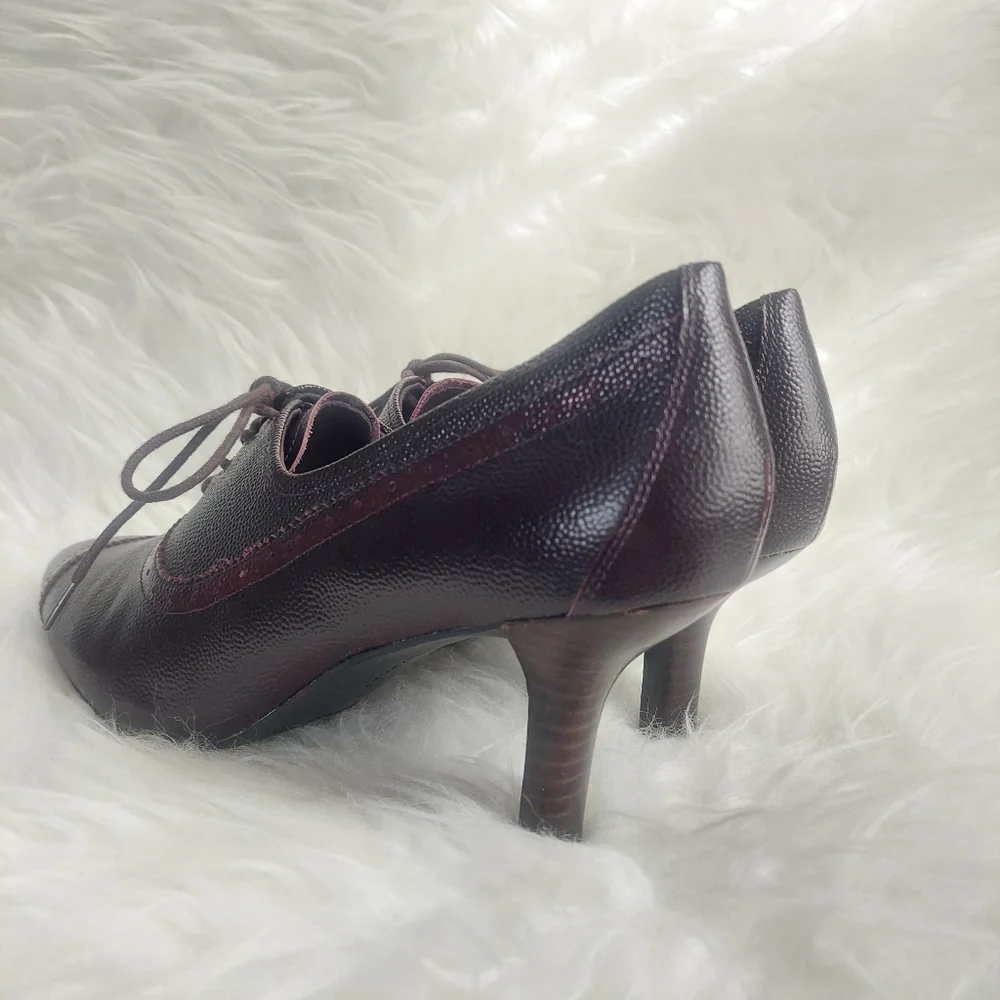 Rockport Lianna Brouge Oxford Leather Shoes Size 9.5 - Picture 3 of 11